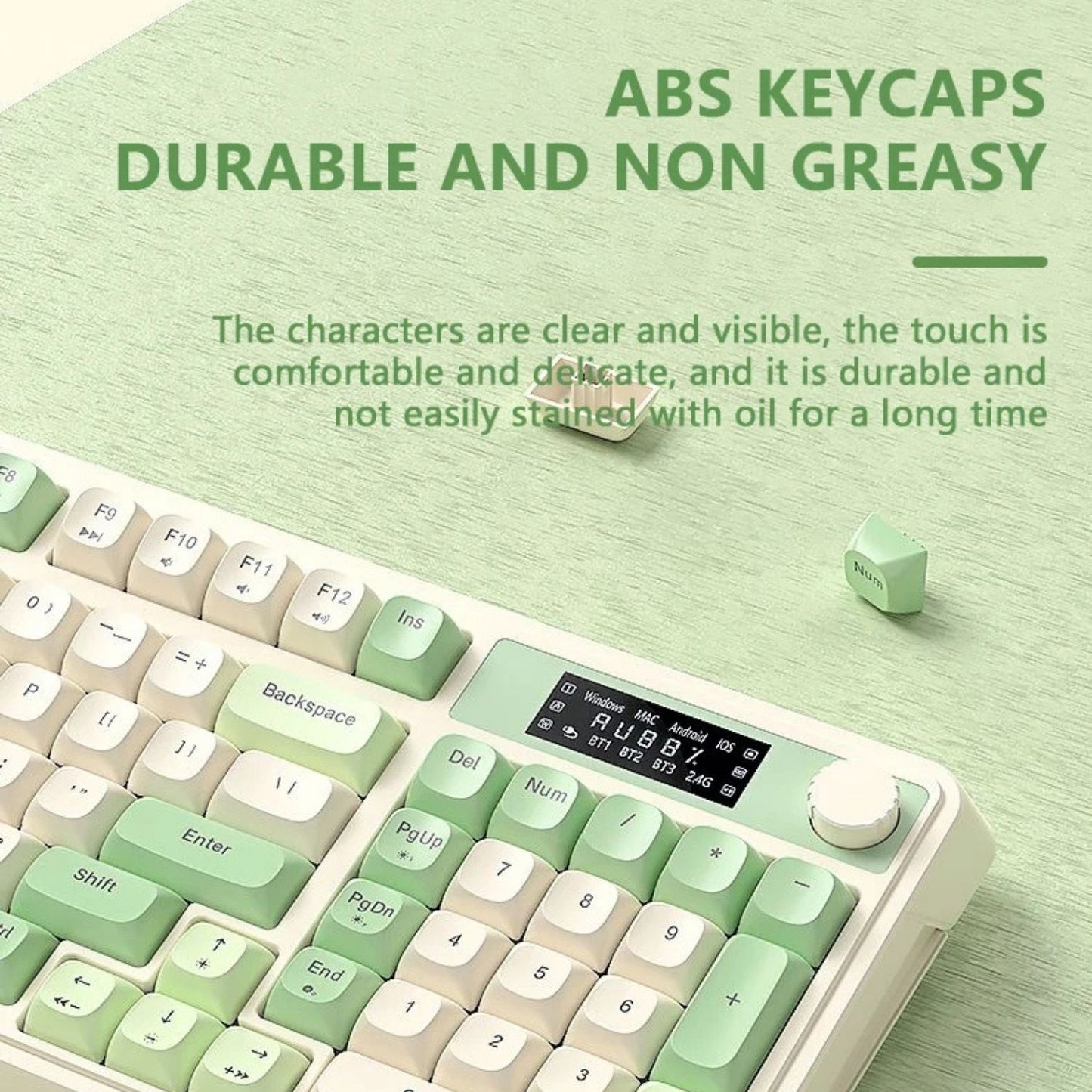 Gaming Keyboard with RGB Backlight, Multifunction Knob & Display Screen