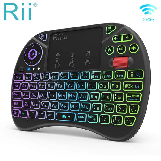 Rii X8 2.4GHz Wireless Mini Keyboard with Touchpad & Backlit