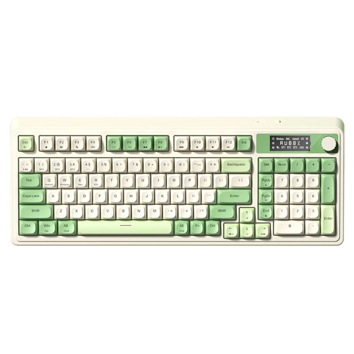 Gaming Keyboard with RGB Backlight, Multifunction Knob & Display Screen