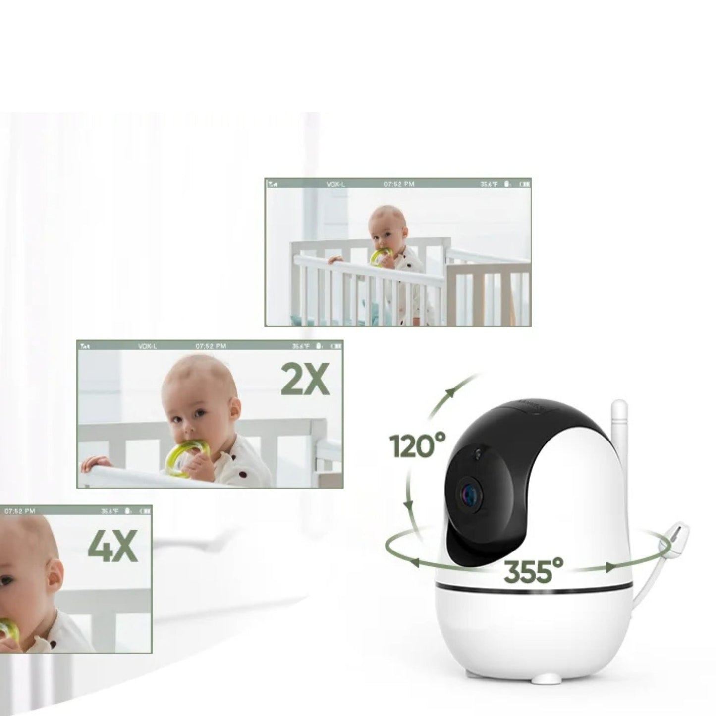 Baby Monitor 7" HD Split Screen