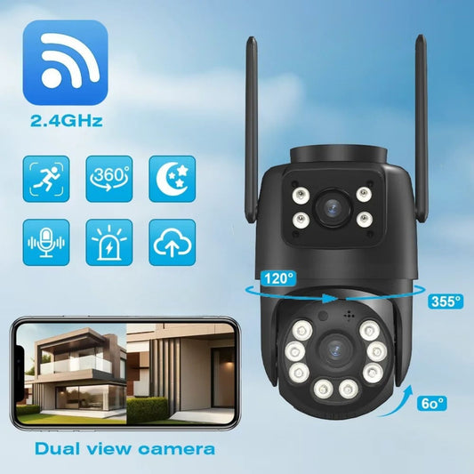360 Outdoor Security Camera 8MP with AI Human Detection & Night Vision