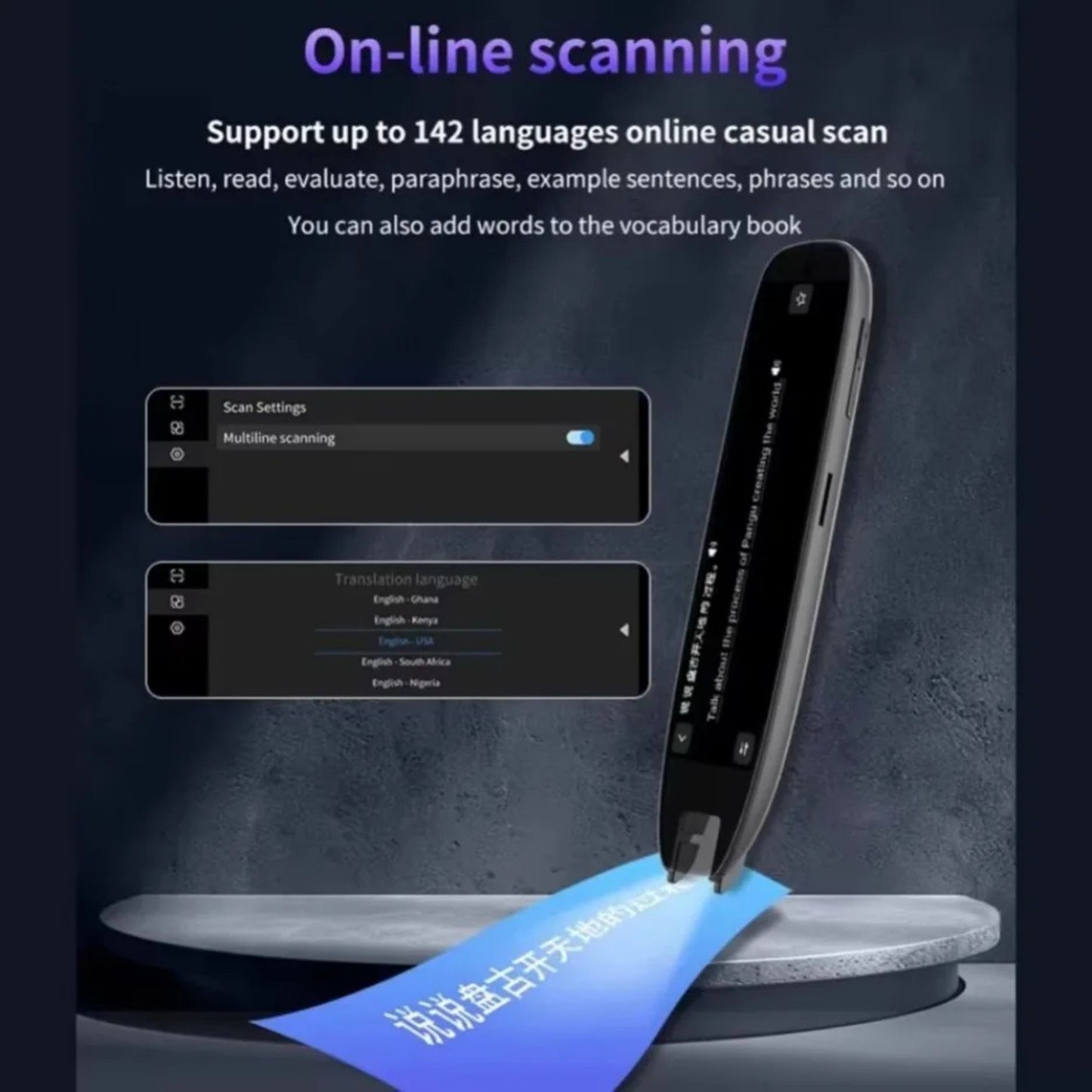 Smart Voice Translator Pen – 142 Languages