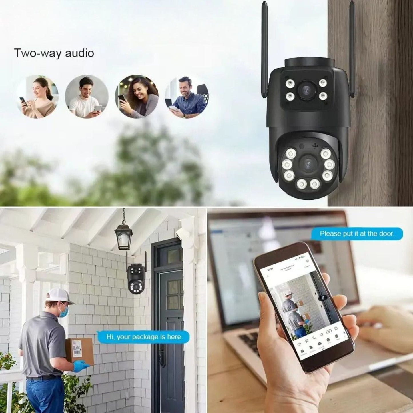 360 Outdoor Security Camera 8MP with AI Human Detection & Night Vision