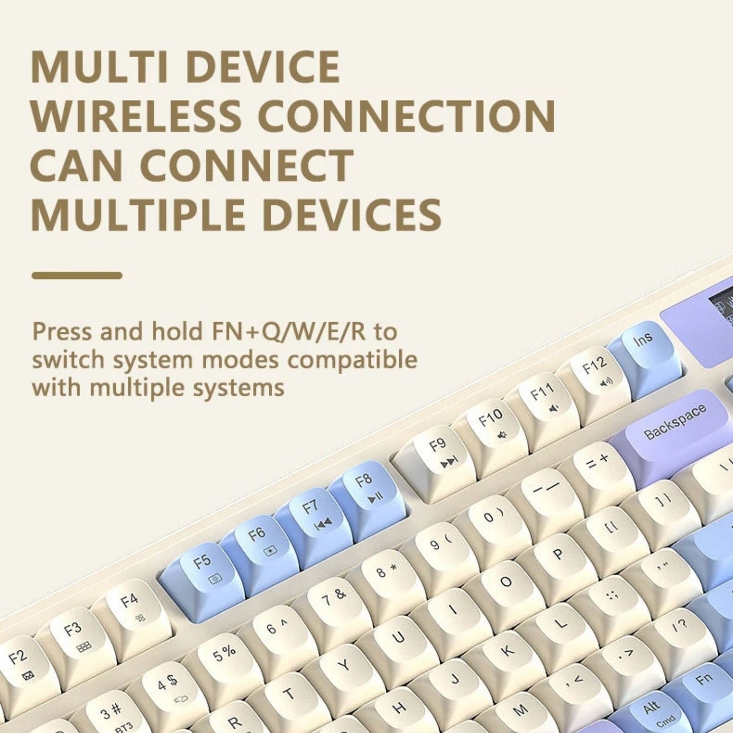 Gaming Keyboard with RGB Backlight, Multifunction Knob & Display Screen